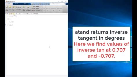 tan inverse in matlab